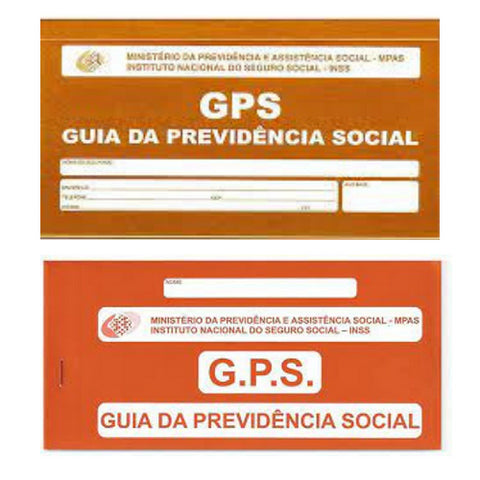 GPS GUIA DA PREVIDENCIA SOCIAL 2 VIAS COM CARBONO - SAO DOMINGOS / TAMOIO