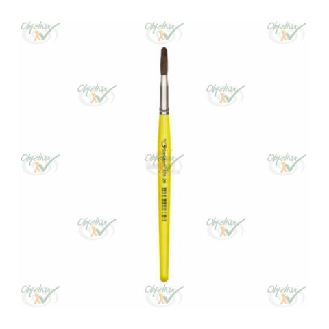 PINCEL 470 N°10 REDONDO PELO DE PONEI CABO CURTO PLASTICO AMARELO - CONDOR REF.: 85250