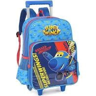 MOCHILA COM RODINHAS SUPER WINGS AZUL - MAXLOG REF.: IC33916SW-AZ