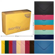 ENVELOPE COLORIDO 72MM X 108MM CAIXA 80GR COM 100 UNIDADES - FORONI / SCRITY