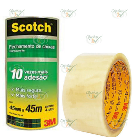 FITA ADESIVA TRANSPARENTE 45MM X 45M - 3M SCOTH