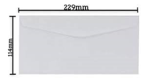 ENVELOPE CARTA BRANCO 114MM X 229MM CAIXA 63GR COM 1000 UNIDADES - FORONI REF.: 18.2011-6