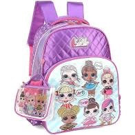 MOCHILA INFANTIL LOL ROXA PEQUENA COM BOLSINHA - MAXLOG REF.: IS34613LO-RX