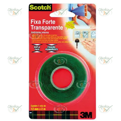 FITA ADESIVA DUPLA FACE FIXA FORTE ACRILICA 12MM X 2M - 3M