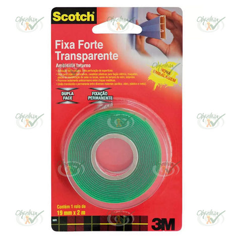 FITA ADESIVA DUPLA FACE FIXA FORTE ACRILICA 19MM X 2M - 3M