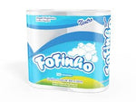 PAPEL HIGIENICO NEUTRO FOLHA SIMPLES 60MT COM 4 ROLOS - FOFINHO COD.: 1301