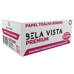 PAPEL TOALHA BOBINA PREMIUM 20 CM X 200 M CAIXA COM 6 ROLOS - BELA VISTA