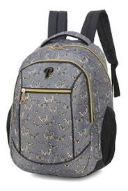 MOCHILA ESCOLAR PRINCESS BORBOLETA CINZA ESCURO - MAXLOG REF.: MJ48716PS-CZ-E