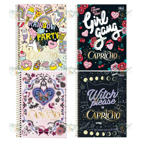 CADERNO 1X1 96 FOLHAS CAPA DURA ESPIRAL - TILIBRA CAPRICHO