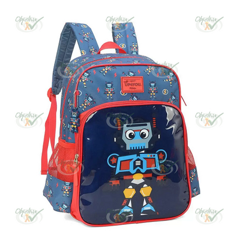 MOCHILA INFANTIL PETIT ORIGINAL COLLECTION UP4YOU ROBO - MAXLOG REF.: IS34191UP-AZ