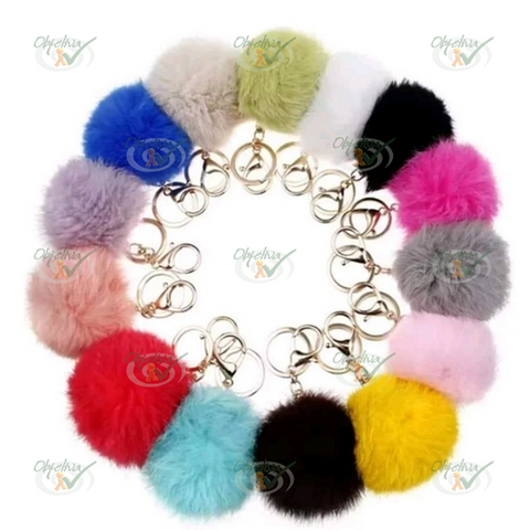 CHAVEIRO POMPOM DIVERSAS CORES E TAMANHOS - BECKY REF CH-P05